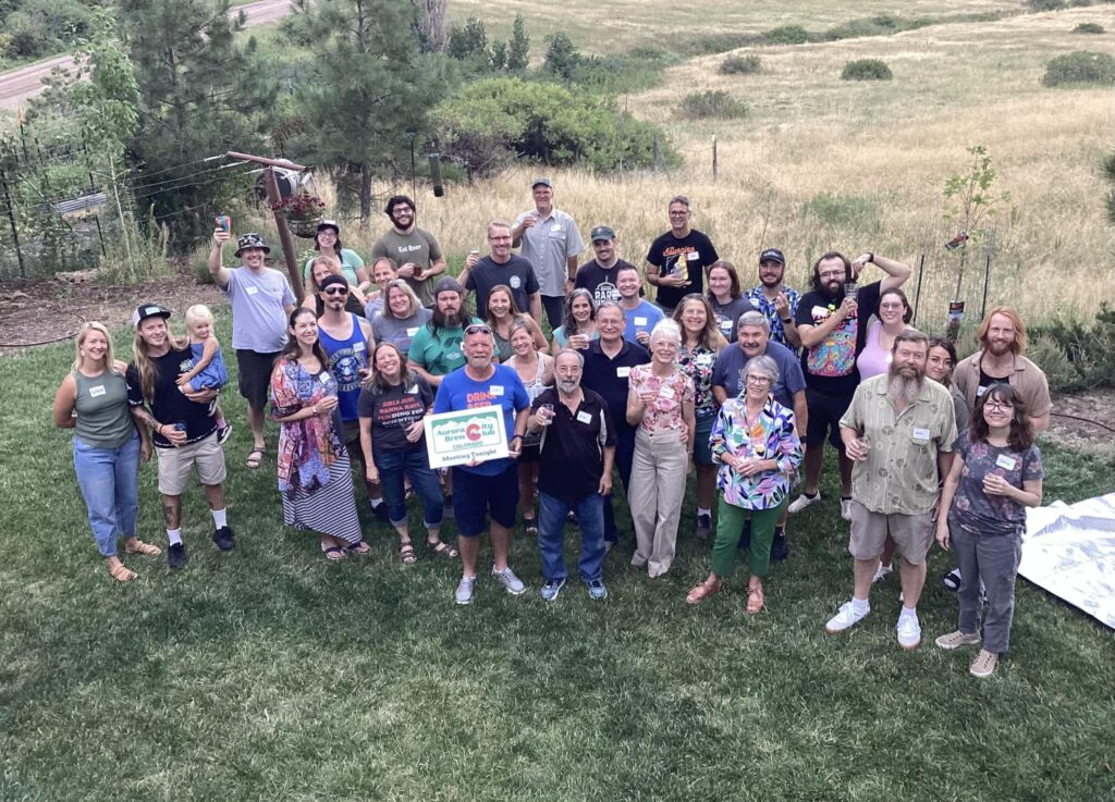 Aurora City Brew Club summer 2024 BBQ group photo